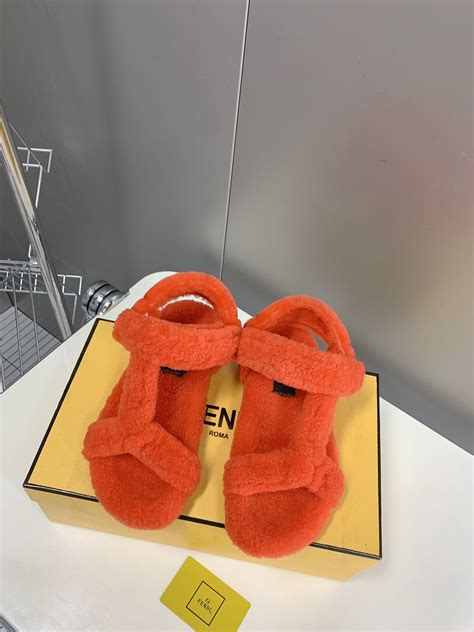 fendi austin shoes|Fendi shearling sandals.